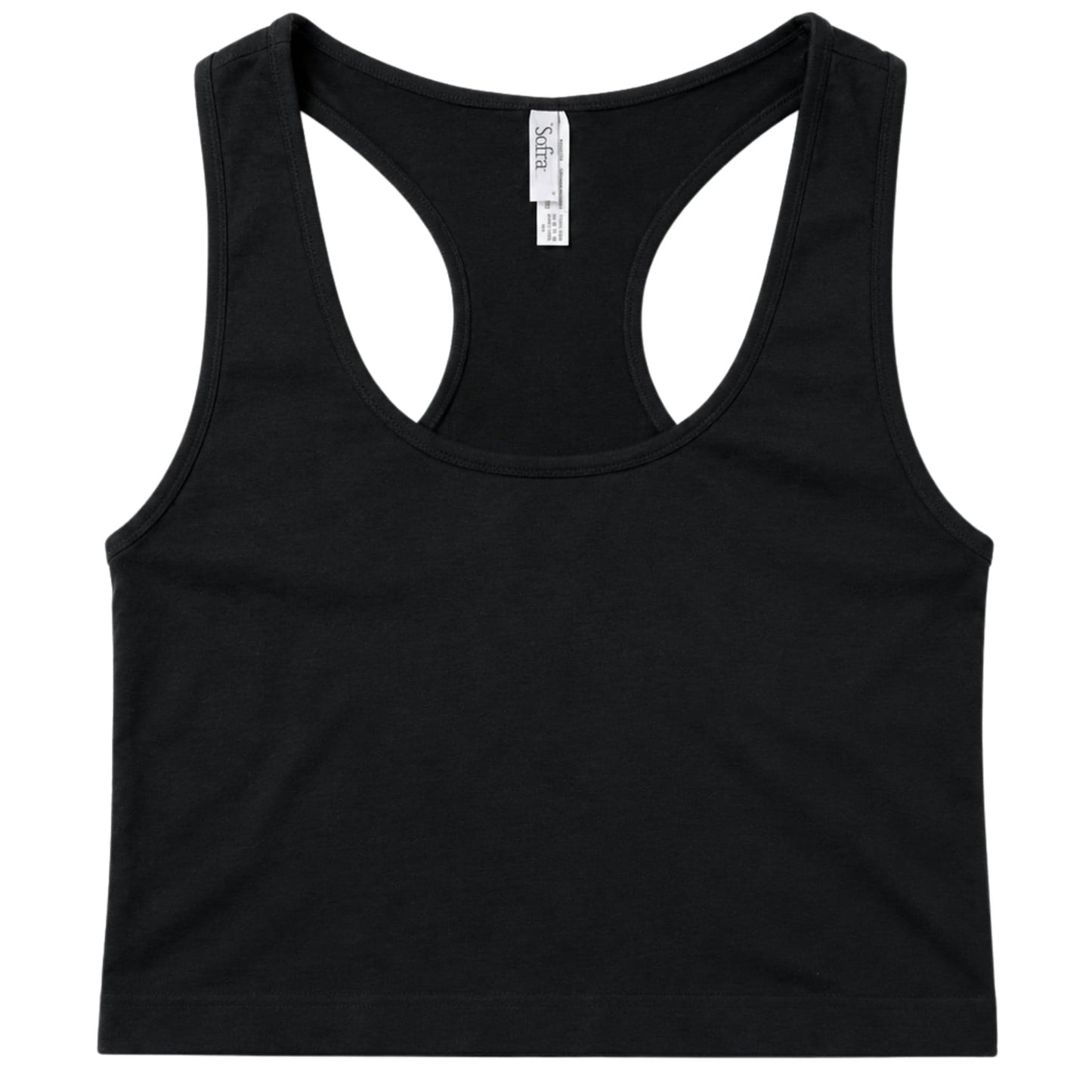 Black Ladies Nylon/Spandex Crop Tank