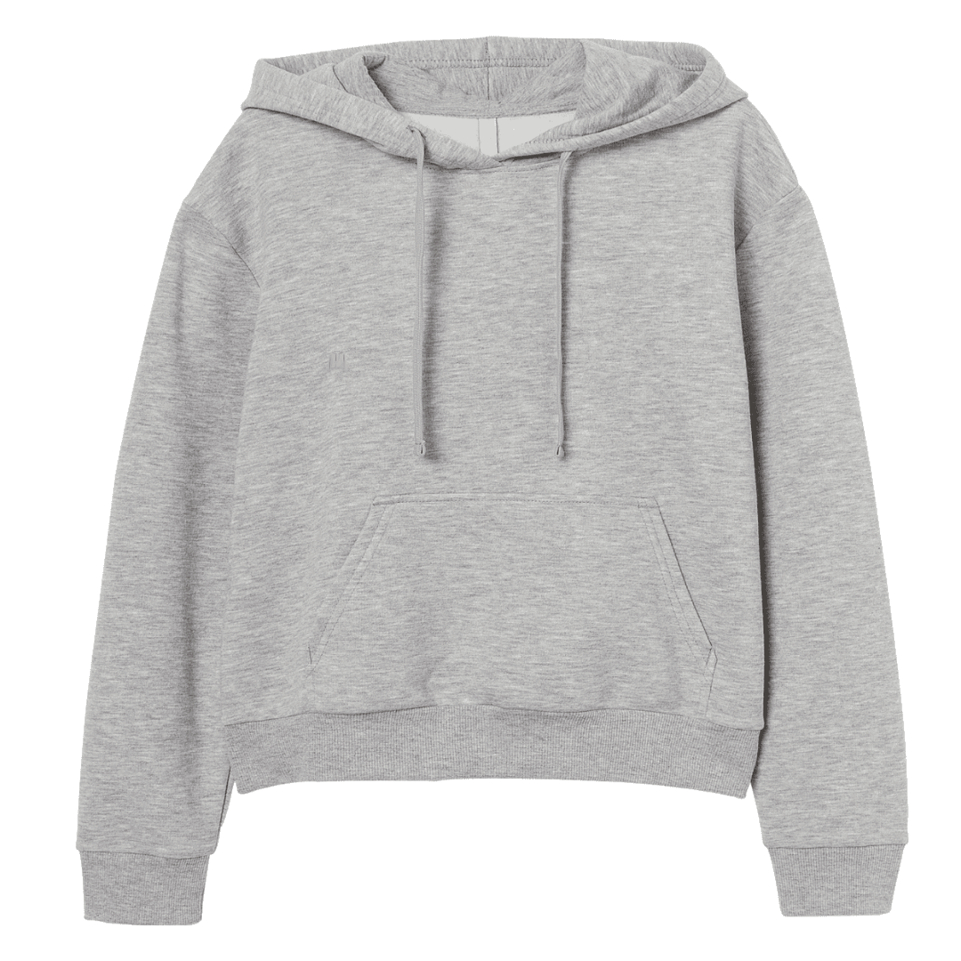 Grey Pullover Fleece Hoodie