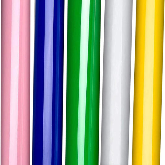 HTV Heat Transfer Vinyl Bundle: 5 Pack 12" x 10" Assorted Iron on Vinyl for T-Shirts