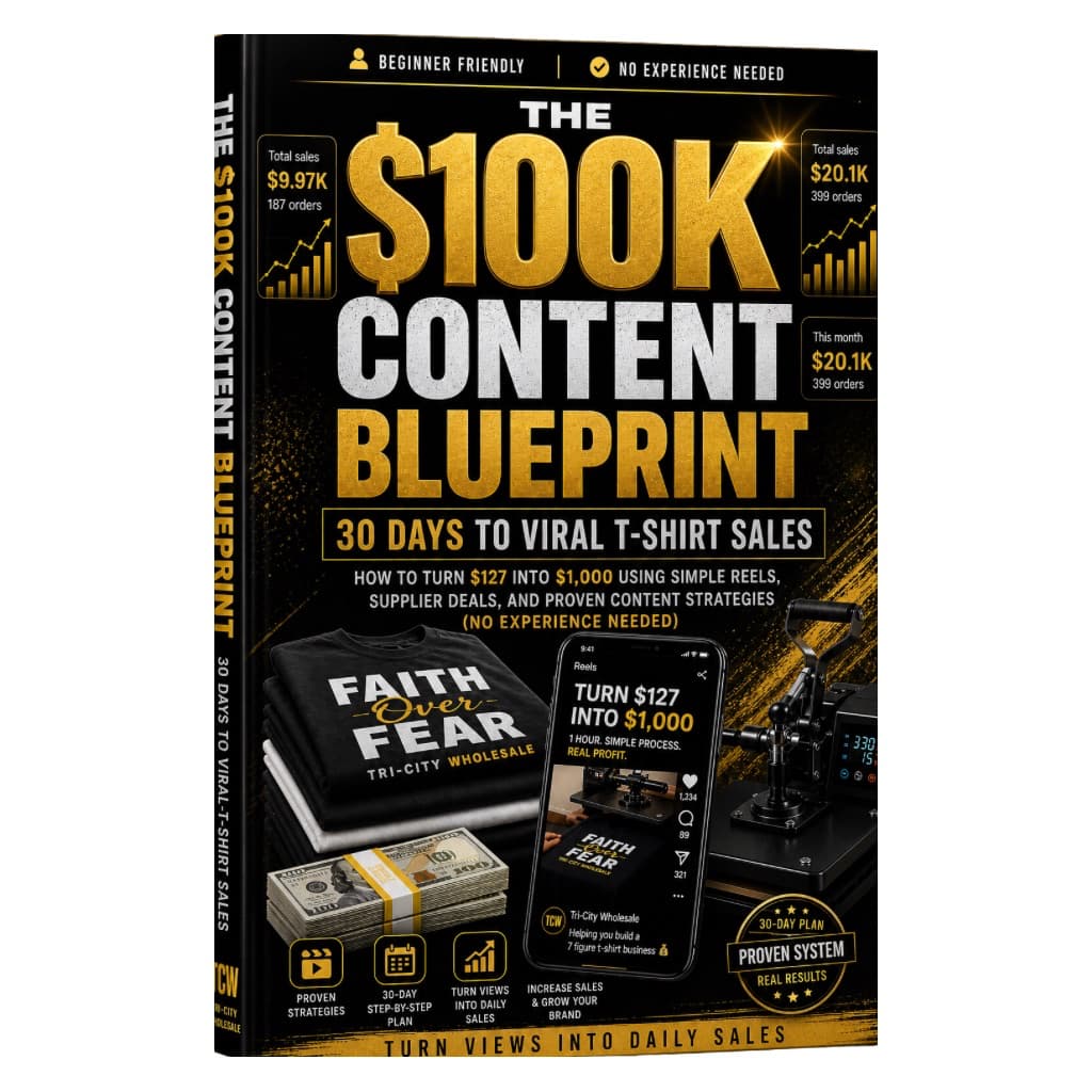 The $100K Content Blueprint: 30 Days to Viral T-Shirt Sales