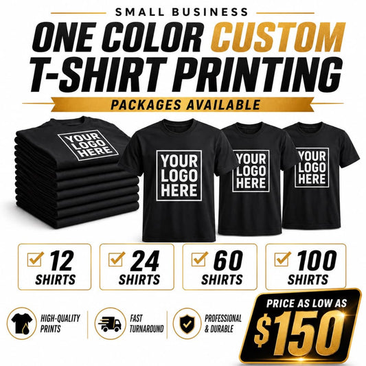 One Color Custom T-Shirt Printing
