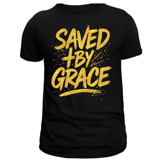 Saved By Grace Metallic Screen Print Heat Transfer| Ready To Press